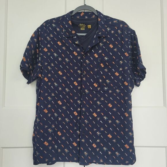 Bundle polo Ralph lauren top and Goodfellow button-down shirt, large - Picture 6 of 12